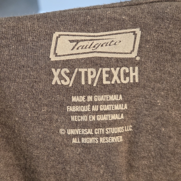 American Eagle Embroidered Gray Tee with Yellow Smiley - Picture 4 of 6